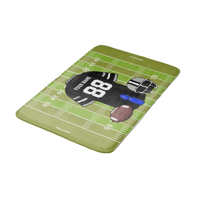 Tapis De Bain Jersey de football en fer sur grille sur mesure (Angle)