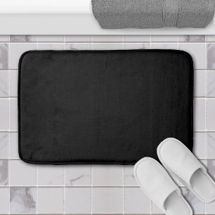 Tapis De Bain Jet noir couleur solide simple minimaliste
