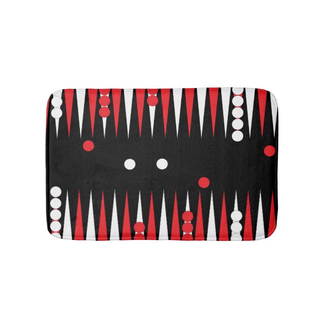 Tapis De Bain Jeu de jeu du joueur de jacquet amusant Imprimer (Devant)