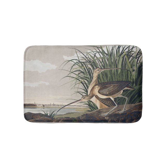 Tapis De Bain John James Audubon Long-Billed Curlew Bird (Devant)