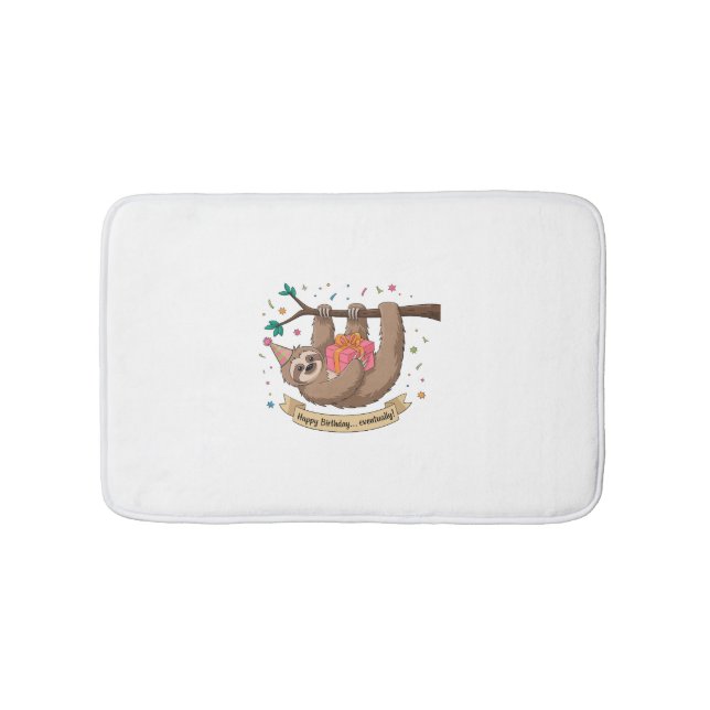 Tapis De Bain Joli Anniversaire à la Sloth (Devant)