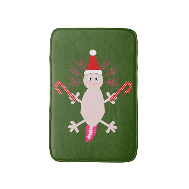 Tapis De Bain Joli Axolotl de Noël (Devant (Vertical))