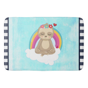 Tapis De Bain Joli fentes Brown, Méditant sur un nuage