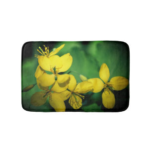 Tapis De Bain Joli Fleur sauvage Jaune