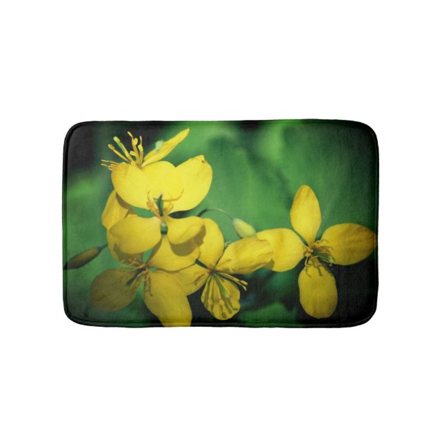 Tapis De Bain Joli Fleur sauvage Jaune (Devant)