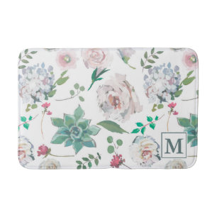 Tapis De Bain Joli floral avec Monogram Bath Mat