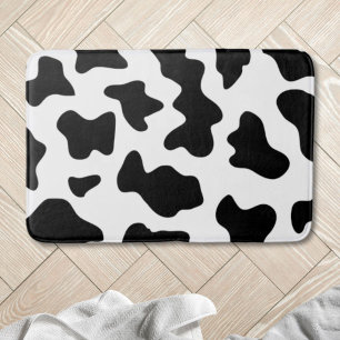 Tapis De Bain joli imprimé noir et blanc de vaches laitières de