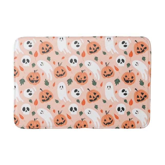 Tapis De Bain Joli Jack-O-Lanterne et Motif fantôme (Devant)