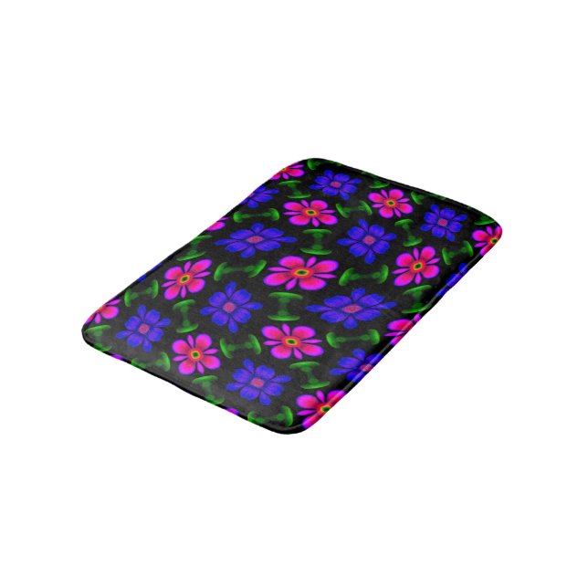 Tapis De Bain Joli Motif de fleurs roses (Angle)