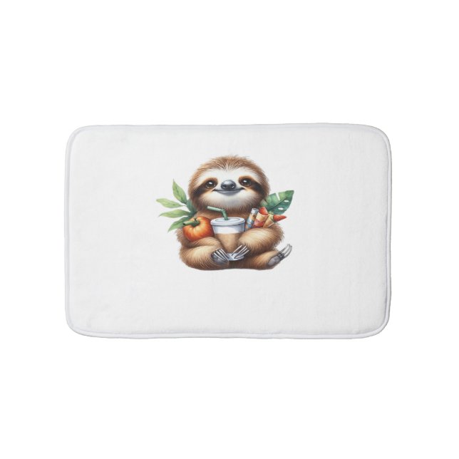 Tapis De Bain Jolie fentes pour bébé avec café Citrouille et crê (Devant)