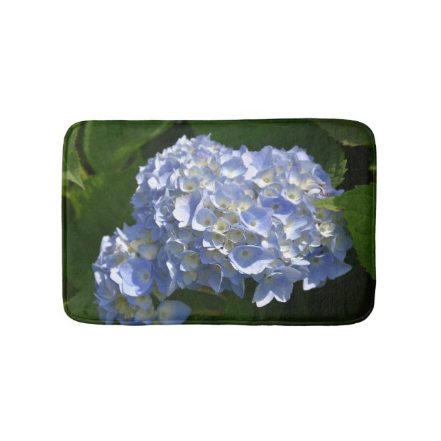 Tapis De Bain Jolie Hydrangea Flowers Bleu Bleu Clair (Devant)