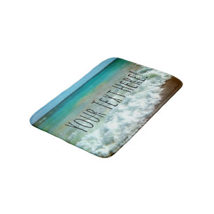 Tapis De Bain Jolie turquoise d'océan de plage de style