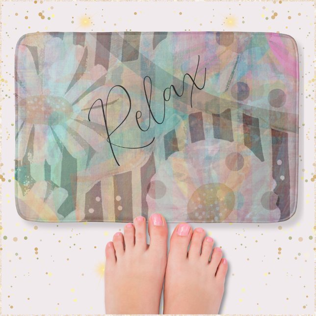 Tapis De Bain Jolies salades Vintages (Add a calming vibe to your bathroom with this Pretty Vintage Daisies Bath Mat. )