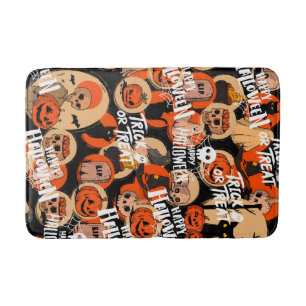 Tapis De Bain  Jolies vibrations effrayantes d'Halloween 
