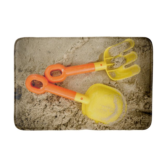 Tapis De Bain Jouets de sable jaune et orange (Devant)