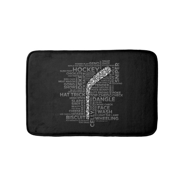 Tapis De Bain Joueur de hockey et argot (Devant)