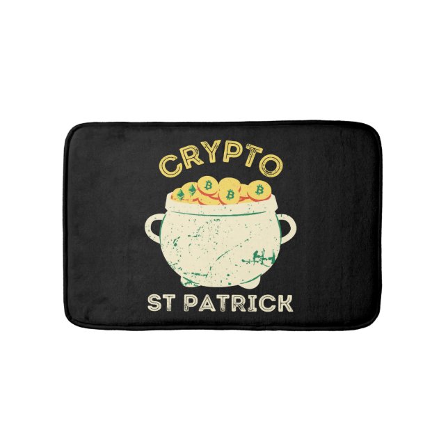 Tapis De Bain Jour de la Saint Patrick Crypto St Patrick (Devant)