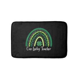 Tapis De Bain Jour de la Saint Patrick heureux mignon une pluie 