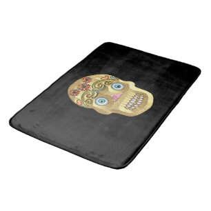 Tapis De Bain Jour du crâne de sucre mort (Blonde)