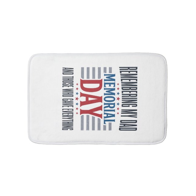 Tapis De Bain Jour du Souvenir Papa Hommage Patriotique (Devant)