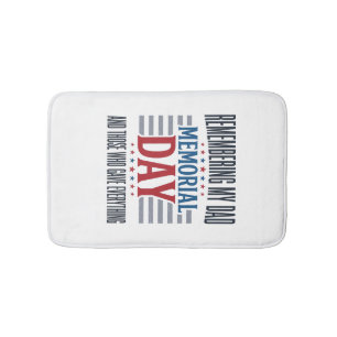 Tapis De Bain Jour du Souvenir Papa Hommage Patriotique