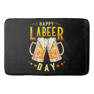 Tapis De Bain Joyeuse Fête du Labeer Drôle Fête du Travail