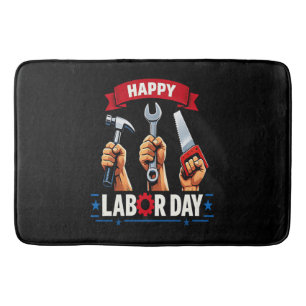 Tapis De Bain Joyeuse fête du travail