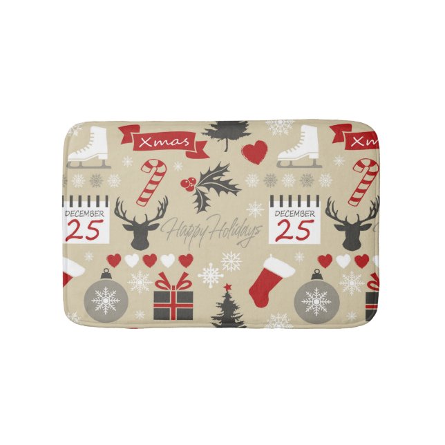 Tapis De Bain Joyeuses fêtes (Devant)