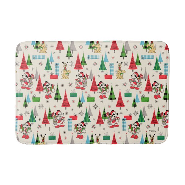Tapis De Bain Joyeuses fêtes | Motif migre Mickey (Devant)
