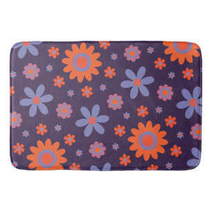 Tapis De Bain Joyeuses Fleurs Rétro mignonnes les années 70 Hipp