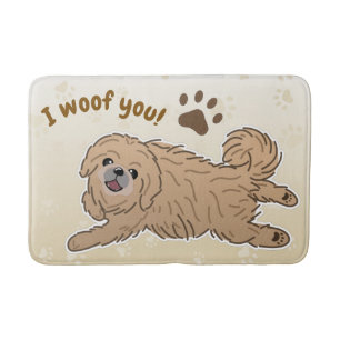 Tapis De Bain Joyeux Amoureux des chiens Pekingese Je Vous Oubli