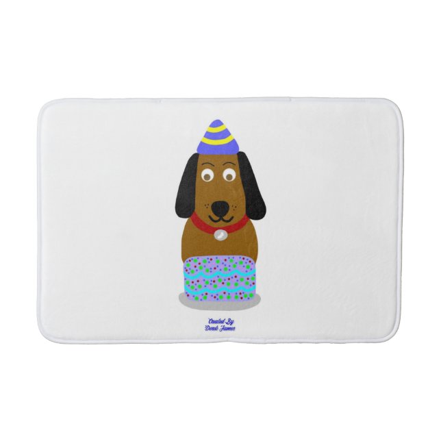Tapis De Bain Joyeux Anniversaire Coupe Moyen Mat Bain (Devant)