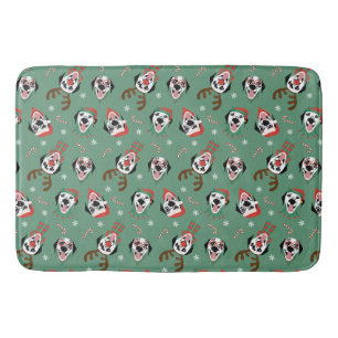 Tapis De Bain Joyeux Chiens Dalmatiens de Noël