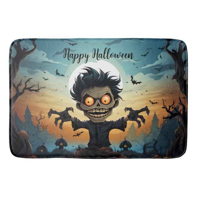 Tapis De Bain Joyeux Mat Bain Halloween (Devant)
