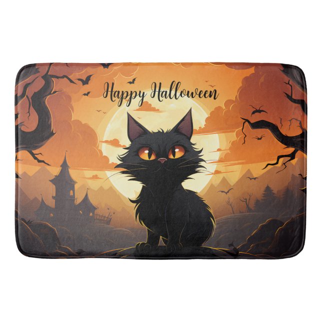 Tapis De Bain Joyeux Mat Bain Halloween (Devant)