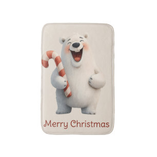 Tapis De Bain Joyeux Noël Dessin Ours Polaire Mignon