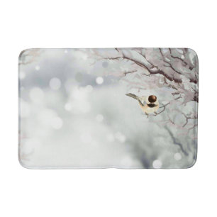 Tapis De Bain Joyeux Noël Frost Oiseau traditionnel
