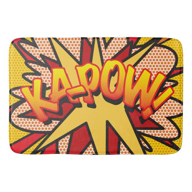 Tapis De Bain KA-POW Fun Retro Comic Book Pop art (Devant)