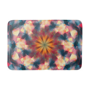 Tapis De Bain Kaleidoscopique Prismatique Mandala