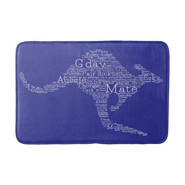 Tapis De Bain Kangourou en argot australien (Devant)