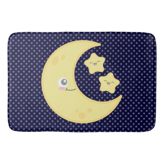 Tapis De Bain Kawaii Moon & Stars Bath Mat (Devant)