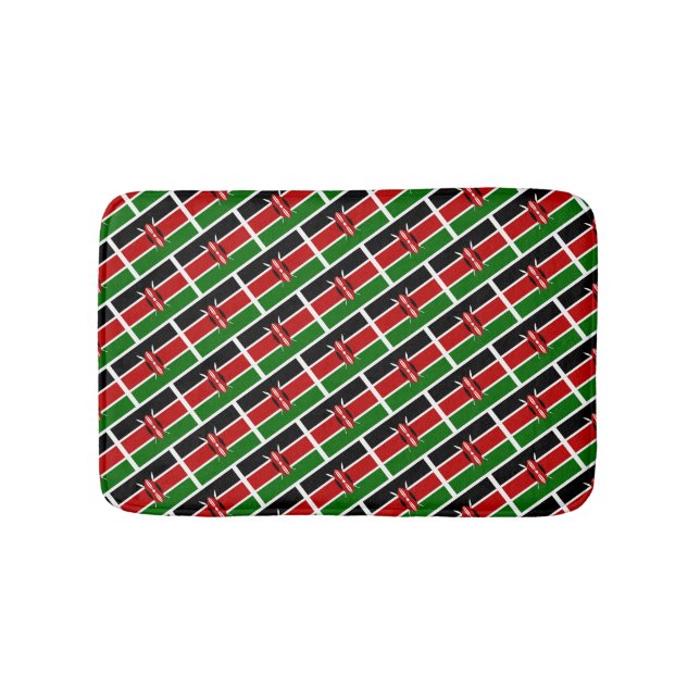 Tapis De Bain KENYA FLAG Patriotique élégant KENYAN (Devant)