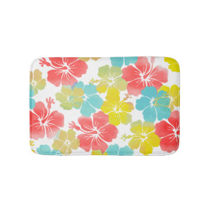 Tapis De Bain Ketmie de PixDezines/orange/bleu/jaune