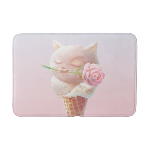 Tapis De Bain Kitty Crème Glacée – Rosée & Rêveuse