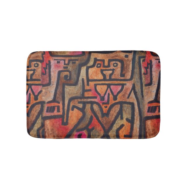 Tapis De Bain Klee Expressionniste Forêt Abstraite Art Moderne (Devant)