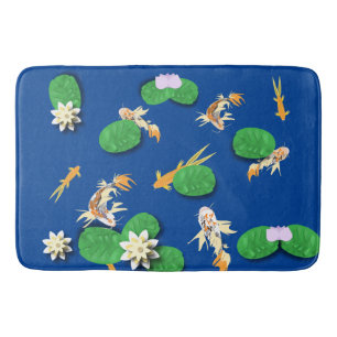 Tapis De Bain Koi Carp et Lily de l'eau
