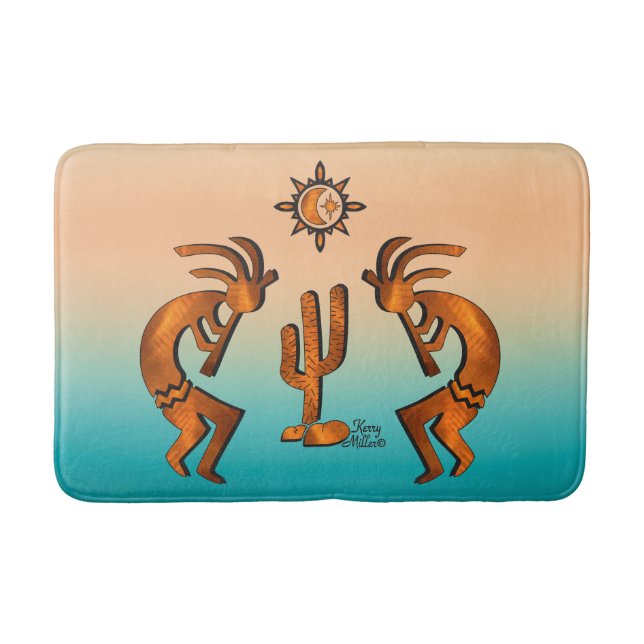 Tapis De Bain Kokopelli Et Cactus (Devant)