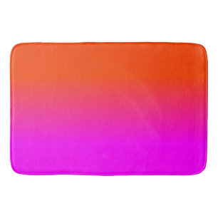Tapis De Bain La couleur au néon d'ombre d'Ombre d'orange et de