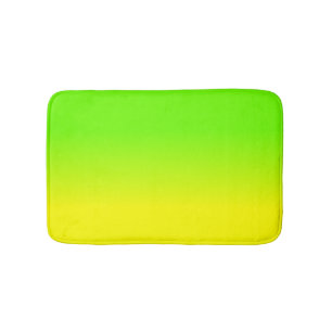Tapis De Bain La couleur jaune verte et au néon au néon d'ombr