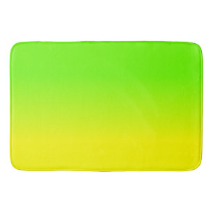 Tapis De Bain La couleur jaune verte et au néon au néon d'ombr